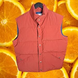 Penfield Men's Vintage Classic Red Snap‎ Front Down Puffer Vest Size L